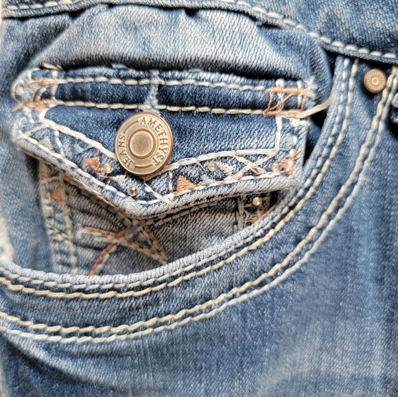 Amethyst Womens Flare Leg Denim Jeans Plus Size 18 - Picture 3 of 5